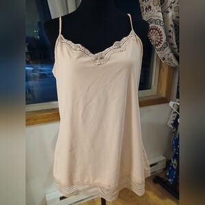 Relativity Pastel Pink Soft Lace Camisole Sz Xl